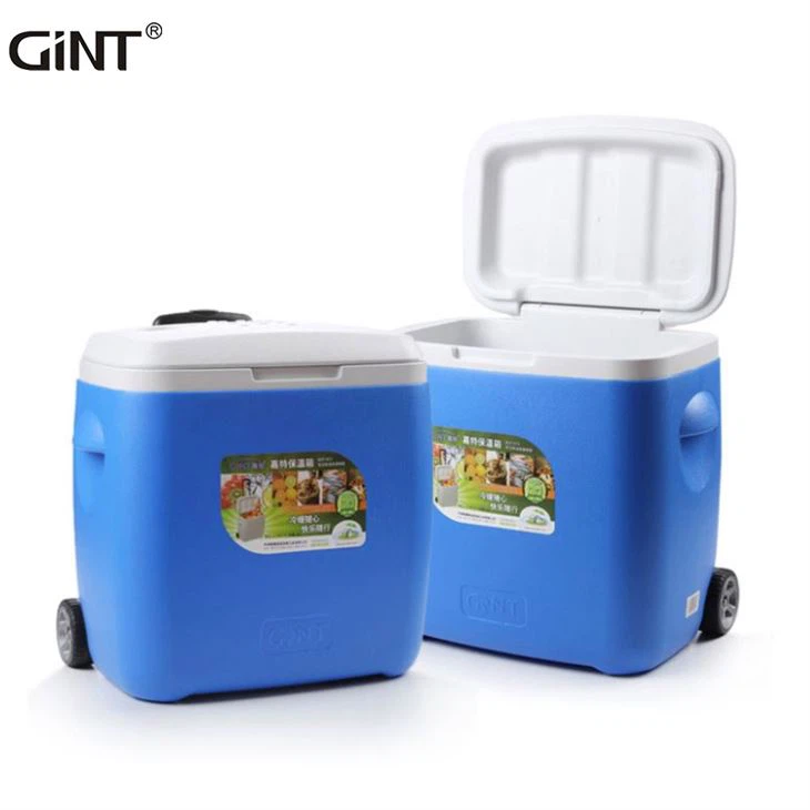 Caja enfriadora de hielo con carrito de 28 litros