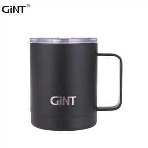 Taza de café con vaso de viaje de acero inoxidable con asa