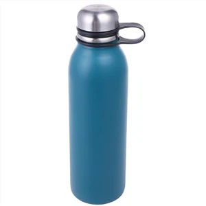 Botella de agua portátil con aislamiento al vacío de acero inoxidable tradicional azul lago